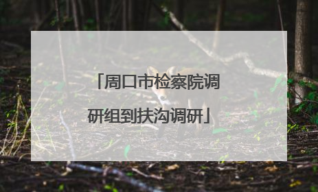 周口市检察院调研组到扶沟调研