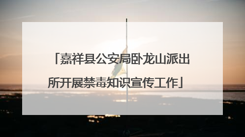 嘉祥县公安局卧龙山派出所开展禁毒知识宣传工作