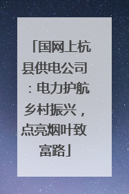国网上杭县供电公司：电力护航乡村振兴，点亮烟叶致富路