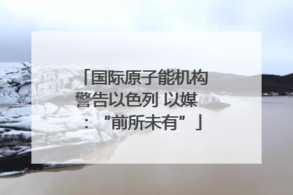 国际原子能机构警告以色列 以媒：“前所未有”