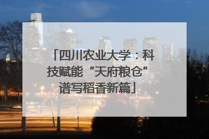 四川农业大学：科技赋能“天府粮仓”谱写稻香新篇