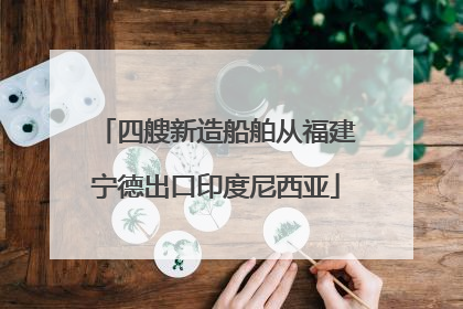 四艘新造船舶从福建宁德出口印度尼西亚