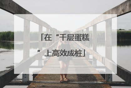 在“千层蛋糕”上高效成桩