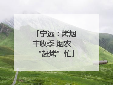 宁远：烤烟丰收季 烟农“赶烤”忙