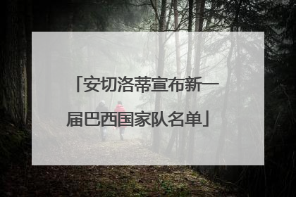 安切洛蒂宣布新一届巴西国家队名单