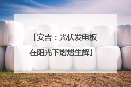 安吉：光伏发电板在阳光下熠熠生辉