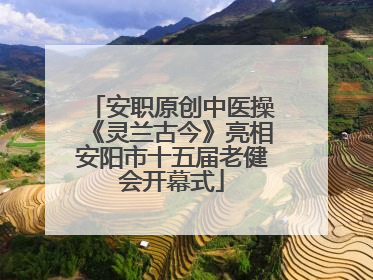 安职原创中医操《灵兰古今》亮相安阳市十五届老健会开幕式