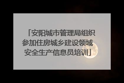 安阳城市管理局组织参加住房城乡建设领域安全生产信息员培训