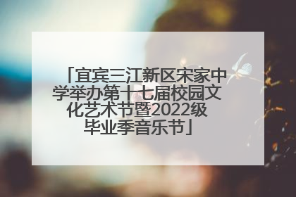 宜宾三江新区宋家中学举办第十七届校园文化艺术节暨2022级毕业季音乐节