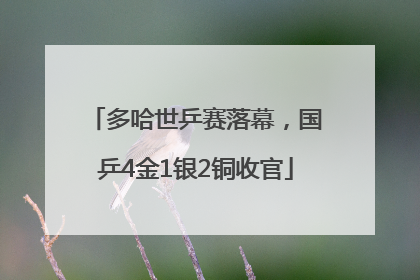 多哈世乒赛落幕，国乒4金1银2铜收官