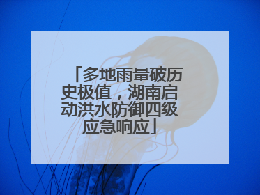 多地雨量破历史极值，湖南启动洪水防御四级应急响应