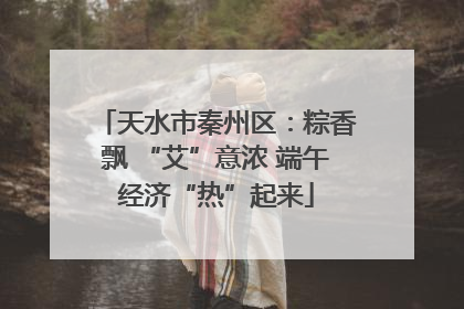 天水市秦州区：粽香飘 “艾”意浓 端午经济“热”起来