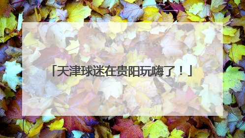 天津球迷在贵阳玩嗨了！