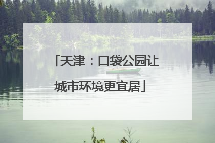 天津：口袋公园让城市环境更宜居