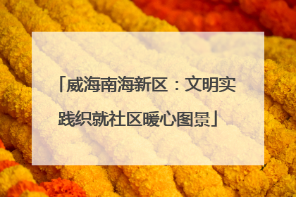 威海南海新区：文明实践织就社区暖心图景