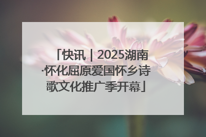 快讯｜2025湖南·怀化屈原爱国怀乡诗歌文化推广季开幕