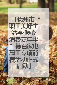 德州市“职工美好生活季·暖心消费嘉年华”德百家电惠工专项消费活动正式启动