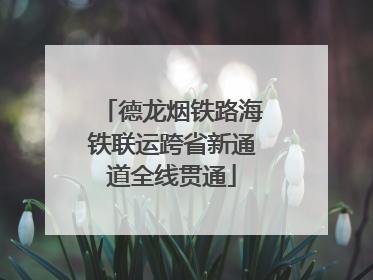 德龙烟铁路海铁联运跨省新通道全线贯通