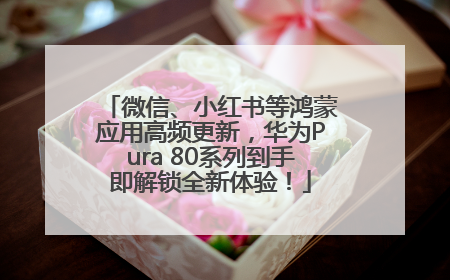 微信、小红书等鸿蒙应用高频更新，华为Pura 80系列到手即解锁全新体验！