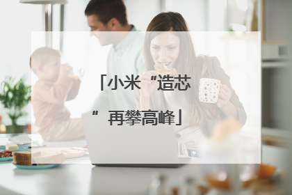 小米“造芯”再攀高峰