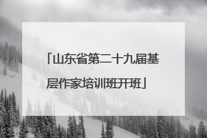 山东省第二十九届基层作家培训班开班