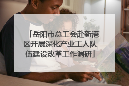岳阳市总工会赴新港区开展深化产业工人队伍建设改革工作调研