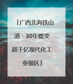 广西北海铁山港：30年蝶变超千亿现代化工业强区