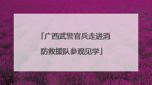 广西武警官兵走进消防救援队参观见学