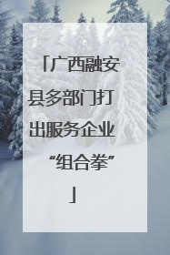 广西融安县多部门打出服务企业“组合拳”