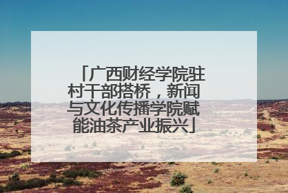 广西财经学院驻村干部搭桥，新闻与文化传播学院赋能油茶产业振兴