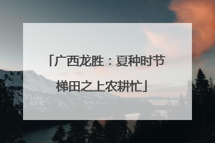 广西龙胜：夏种时节 梯田之上农耕忙