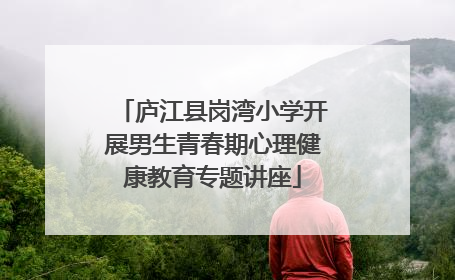庐江县岗湾小学开展男生青春期心理健康教育专题讲座