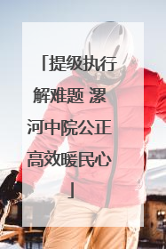 提级执行解难题 漯河中院公正高效暖民心