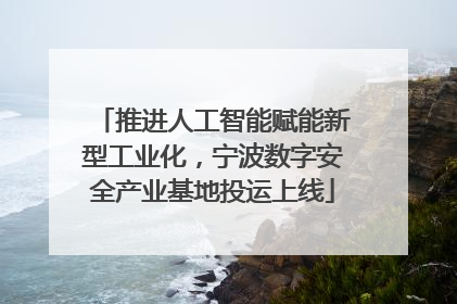 推进人工智能赋能新型工业化，宁波数字安全产业基地投运上线