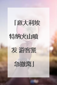 意大利埃特纳火山喷发 游客紧急撤离