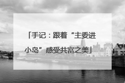 手记：跟着“主委进小岛”感受共富之美