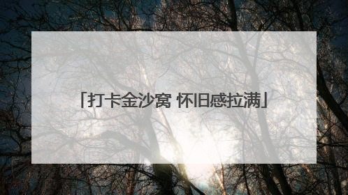 打卡金沙窝 怀旧感拉满