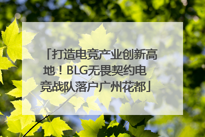 打造电竞产业创新高地！BLG无畏契约电竞战队落户广州花都