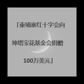 柬埔寨红十字会向坤塔宝花基金会捐赠100万美元