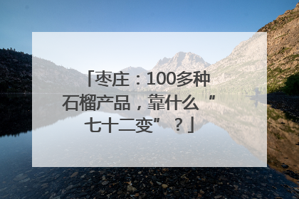 枣庄：100多种石榴产品，靠什么“七十二变”？