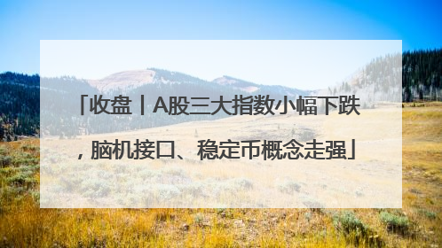 收盘丨A股三大指数小幅下跌，脑机接口、稳定币概念走强