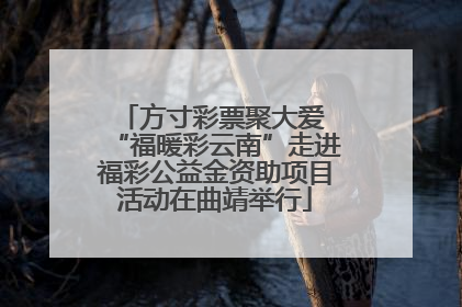 方寸彩票聚大爱 “福暖彩云南”走进福彩公益金资助项目活动在曲靖举行