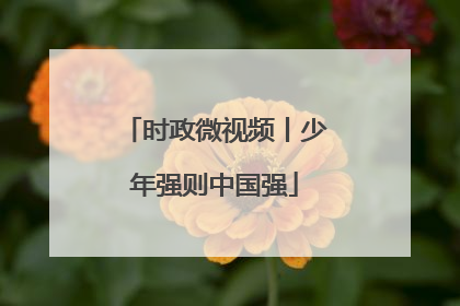 时政微视频丨少年强则中国强