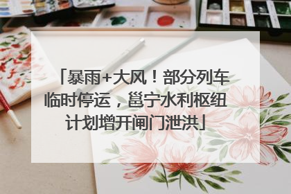 暴雨+大风！部分列车临时停运，邕宁水利枢纽计划增开闸门泄洪