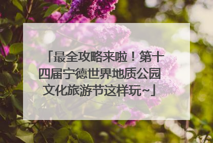最全攻略来啦！第十四届宁德世界地质公园文化旅游节这样玩~