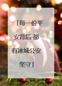 每一份平安背后 都有冰城公安坚守
