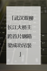 武汉双柳长江大桥主跨首片钢箱梁成功吊装