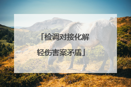 检调对接化解轻伤害案矛盾