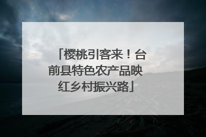 樱桃引客来！台前县特色农产品映红乡村振兴路