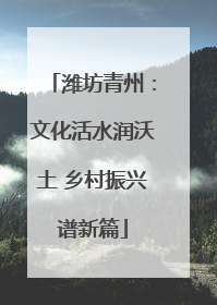 潍坊青州：文化活水润沃土 乡村振兴谱新篇